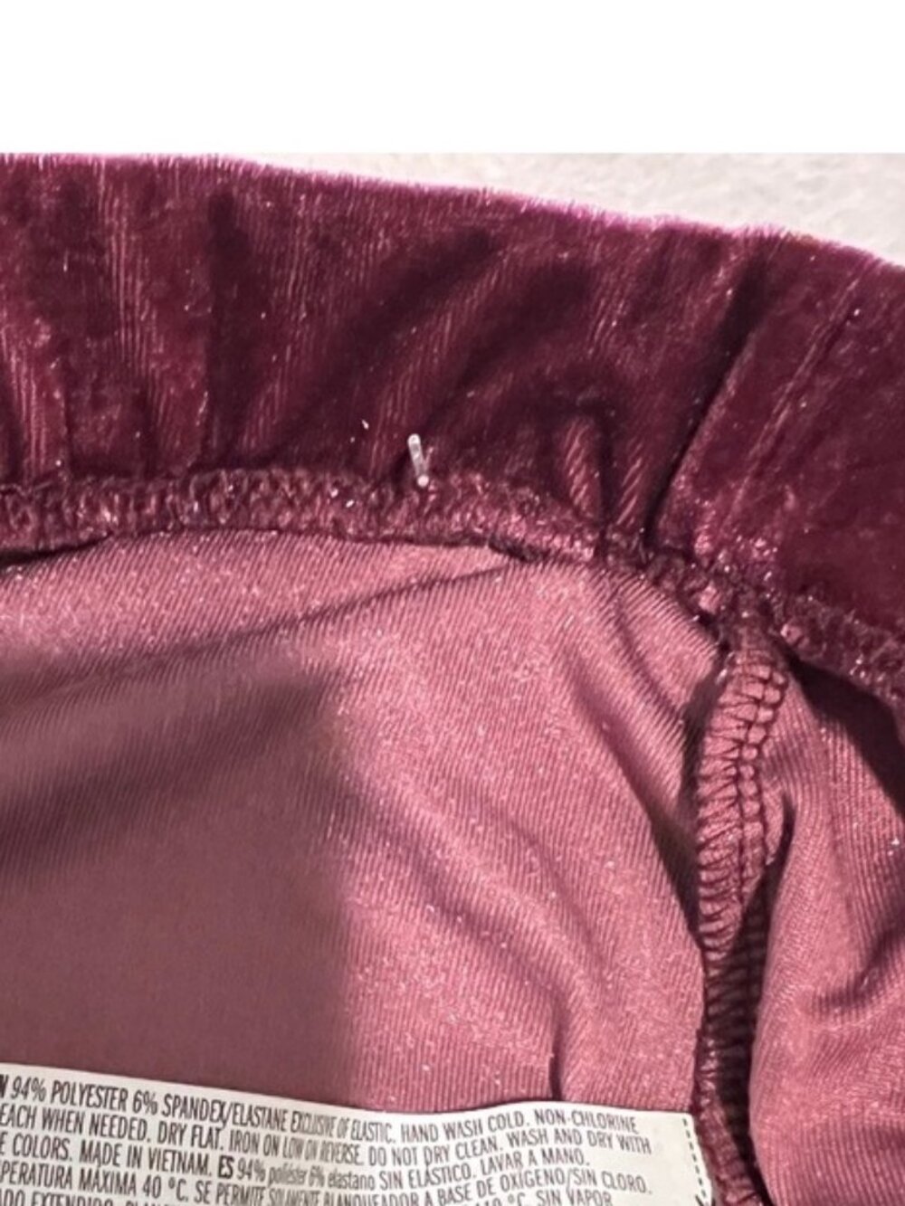 Mini Skirt Burgundy Velvet Y2K - Picture 2 of 2